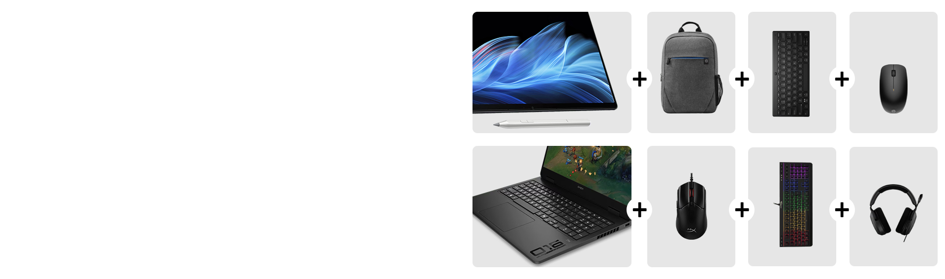 Imagen de Notebok x360 y Notebook Gaming m&aacute;s accesorios para...