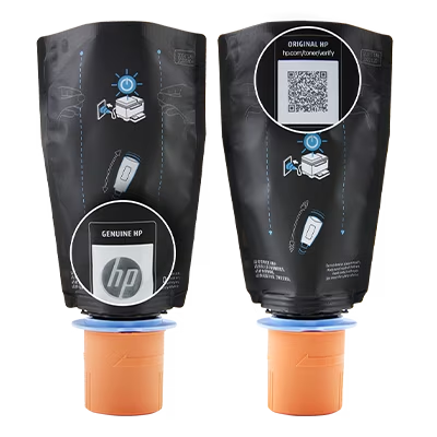 logo de seguridad en kit de recarga de tóner HP