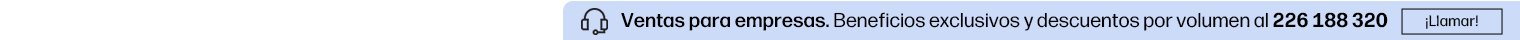 Ventas para empresas. Beneficios exclusivos y descuentos por volumen al 226 188 320. Haz clic para llamar ahora.