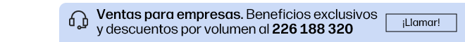 Ventas para empresas. Beneficios exclusivos y descuentos por volumen al 226 188 320. Haz clic para llamar ahora.