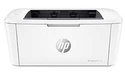 Fotografía frontal de una impresora SMB HP LaserJet M111w color blanco.