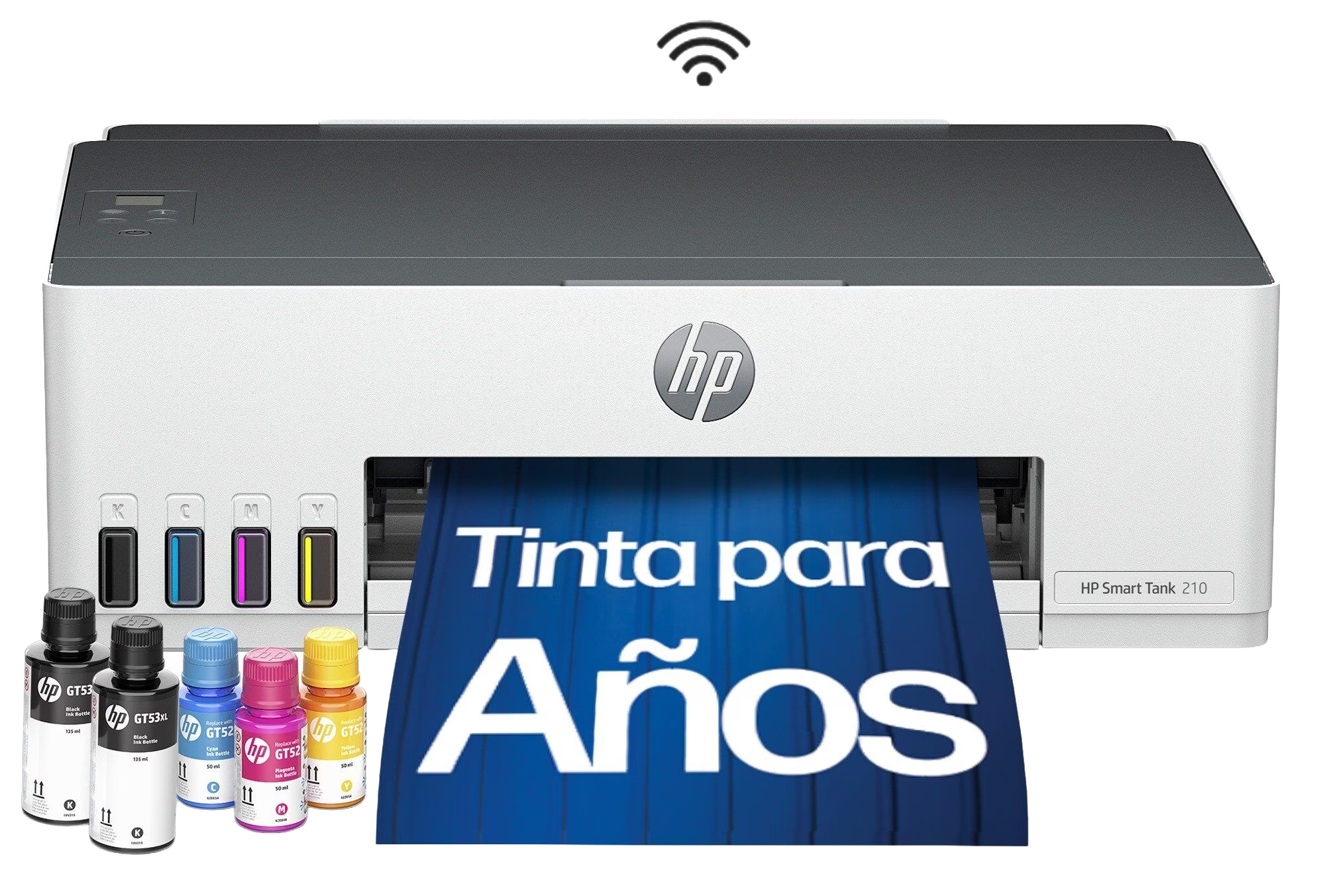 Fotograf&iacute;a de una Impresora HP Smart Tank 210.