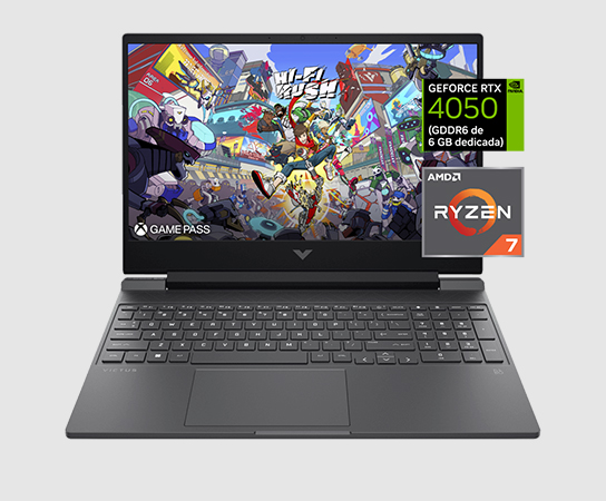 Imagen de una Notebook Gaming Victus 15fb2019la. Tarjeta grá...