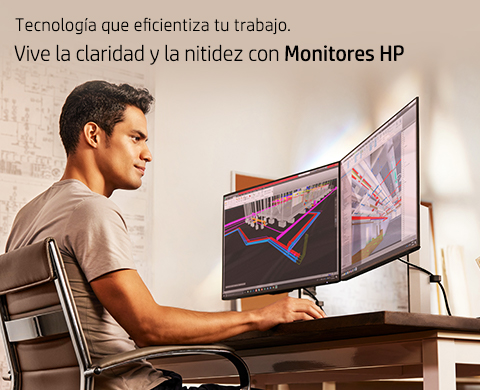 Tecnolog&iacute;a que eficientiza tu trabajo. Vive la claridad y la nitidez con Monitores HP.